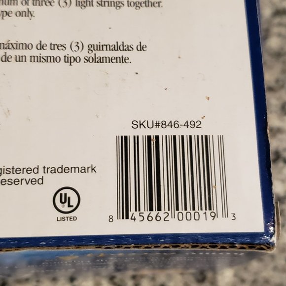 NIB 100 Multi-Color Christmas Lights Indoor/Outdoor Flashing Bulb ~ 5 AVAILABLE - Picture 4 of 8